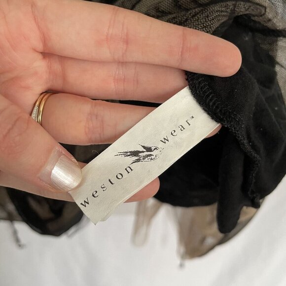 Weston Wear Anthropologie boho black tan knit dress women's size XS sleeveless - Picture 7 of 12